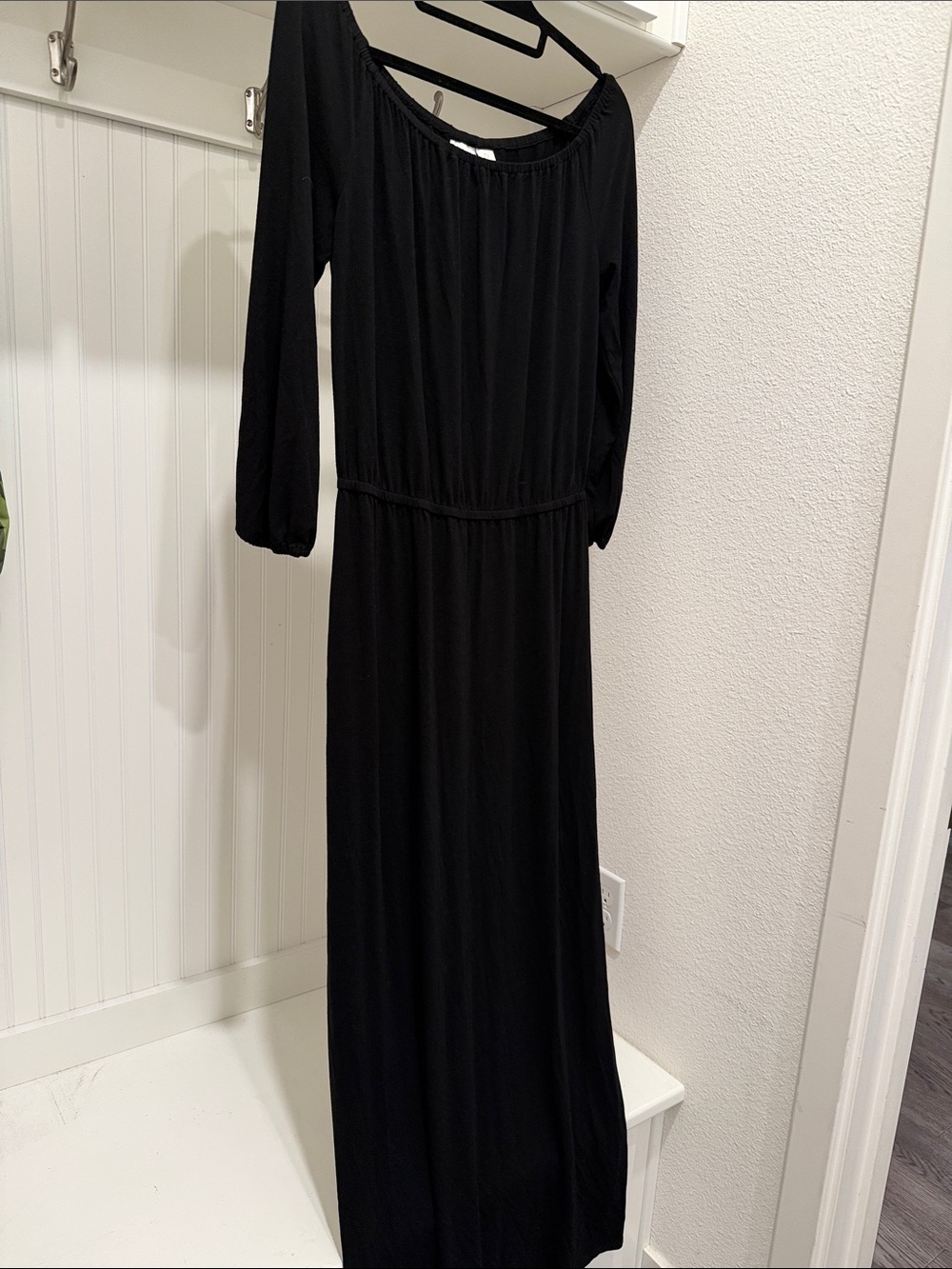 Chico's Black Long-Sleeve Maxi Dress
